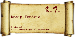 Kneip Terézia névjegykártya
